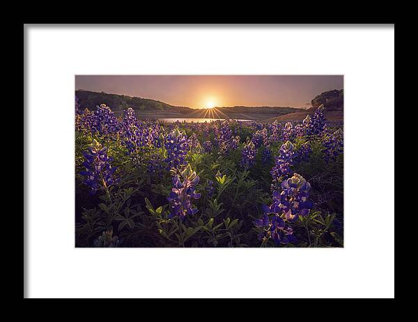 Muleshoe Bend Framed Print featuring the photograph In Blue by Slow Fuse Photography
