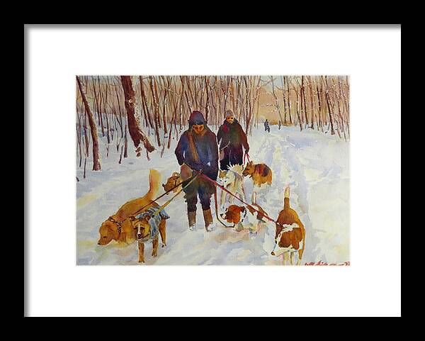 Canada Framed Print featuring the painting In Deep Snow by David Gilmore