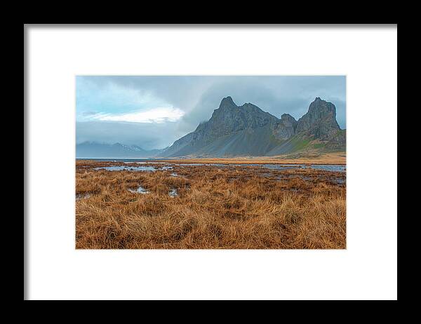 Winter Framed Print featuring the photograph In front of Mt. Eystrahorn by Dubi Roman