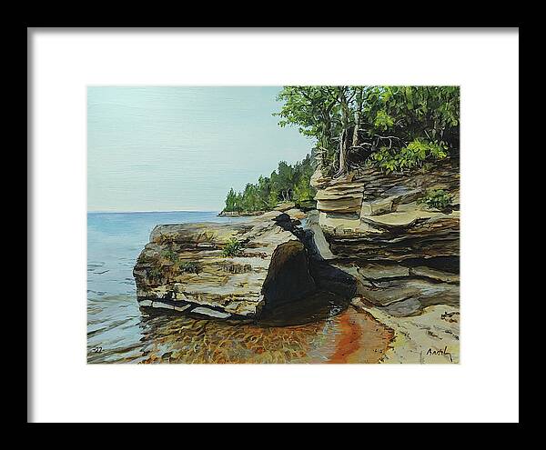 Copper Harbor Framed Print featuring the painting In Search Of Memories by William Brody