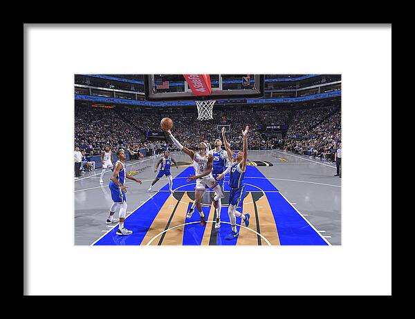 Nba Pro Basketball Framed Print featuring the photograph In-Season Tournament - Oklahoma City Thunder v Sacramento Kings by Rocky Widner