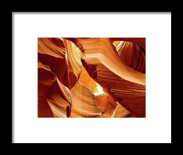 Antelope Canyon Framed Print featuring the photograph In The Desert There Is Only Sand - Antelope Canyon. Page, Arizona by Earth And Spirit