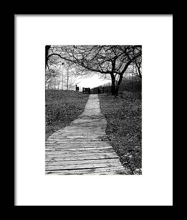 Black And White Framed Print featuring the photograph In the Distance by Wild Thing