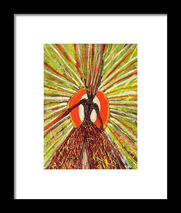 In The Sun Framed Print featuring the painting In the Light of the Sun by Tessa Evette