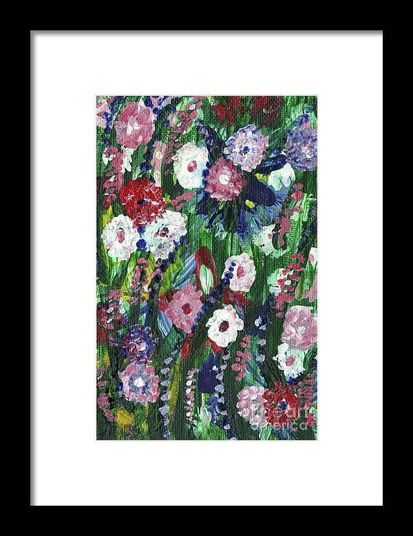 Genesis Framed Print featuring the painting In the Midst of the Garden by Helena M Langley