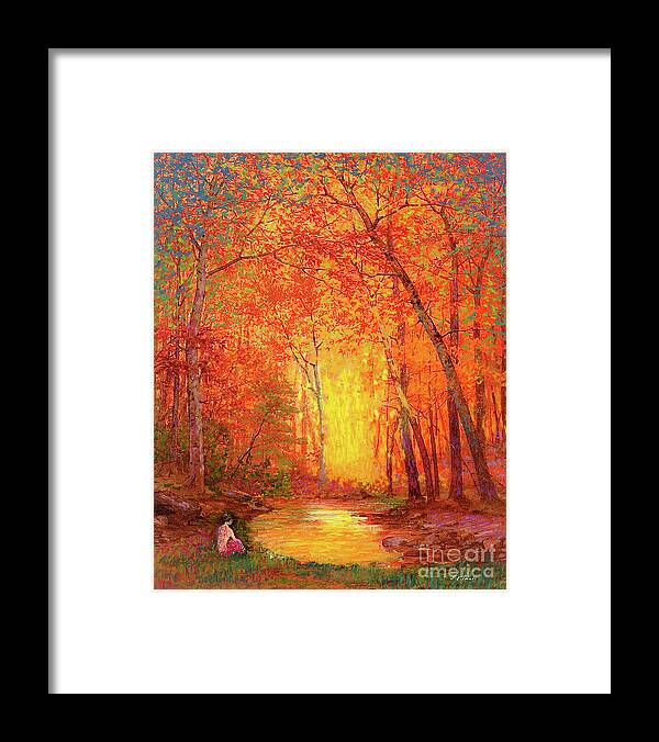 Meditation Framed Print featuring the painting In the Presence of Light Meditation by Jane Small