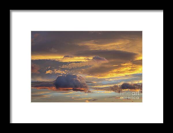 Clouds Framed Print featuring the photograph In the sea of clouds 2 by Adriana Mueller