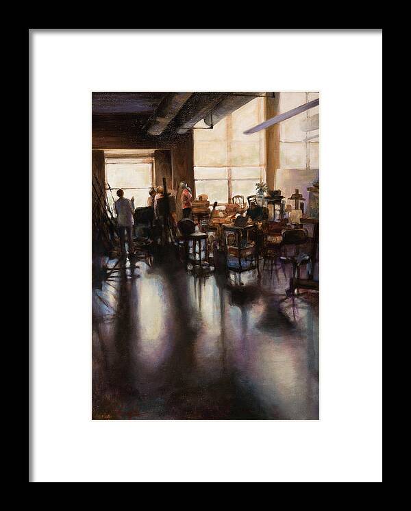 Studio Framed Print featuring the painting In The Studio by Carol Klingel