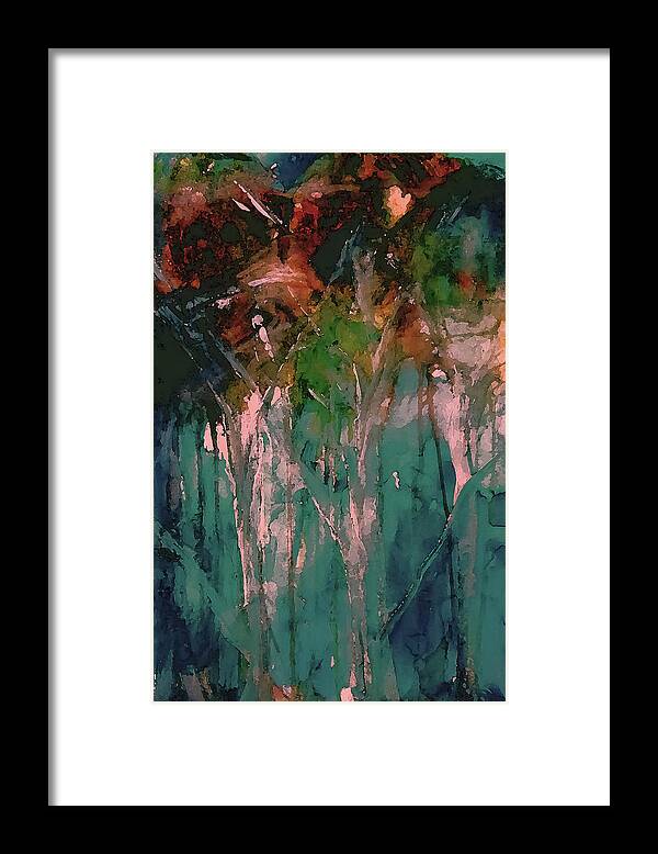 Woodland Framed Print featuring the painting In The Woodland Area by Lisa Kaiser