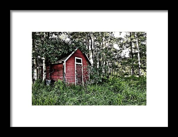 Barn Framed Print featuring the photograph In The Woods by Carmen Kern