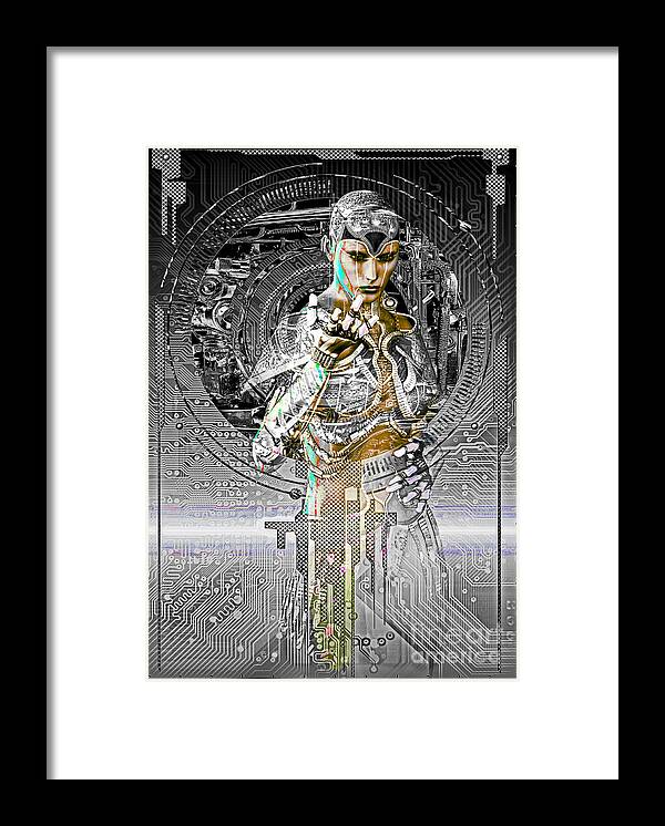 In The Year 2525 Framed Print featuring the digital art In The Year....2525 X by Shadowlea Is