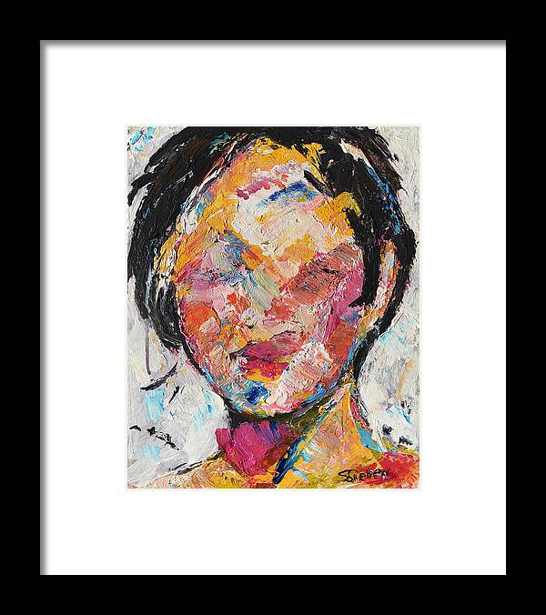 Portrait Framed Print featuring the painting Incognito by Sharon Sieben