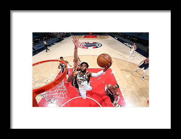 Nba Pro Basketball Framed Print featuring the photograph Indiana Pacers v Washington Wizards by Stephen Gosling