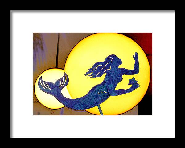 Mermaid Framed Print featuring the photograph Indigo Mermaid by Larry Beat
