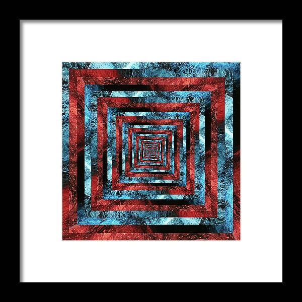Infinity Framed Print featuring the digital art Infinity Tunnel Lava and Ice by Pelo Blanco Photo