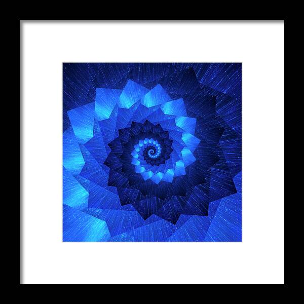 Zoom Framed Print featuring the digital art Infinity Tunnel Spiral Milky Way Zoom by Pelo Blanco Photo