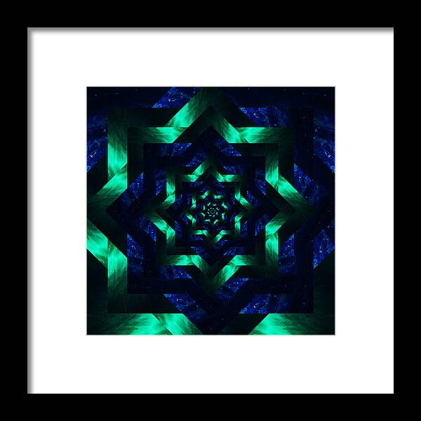 Endless Framed Print featuring the digital art Infinity Tunnel Star Water Tunnel by Pelo Blanco Photo