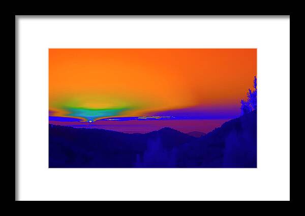 Athens Framed Print featuring the photograph Infrared gaze from Mt. Ymittos towards the Saronic Gulf by Ioannis Konstas
