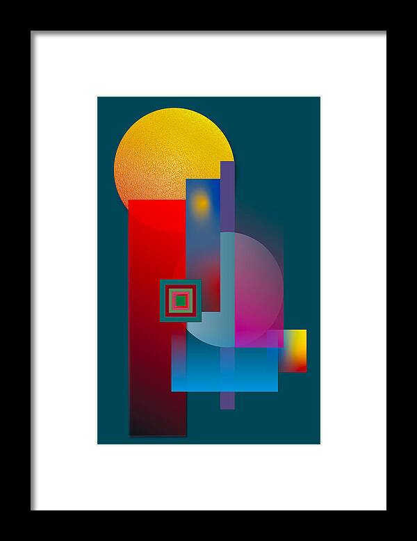 Mysterious Framed Print featuring the digital art Inscrutable by Chuck Mountain