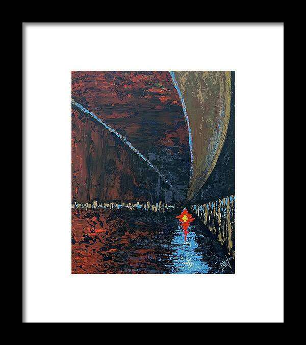 Abstract Framed Print featuring the painting Inside Out by Tes Scholtz