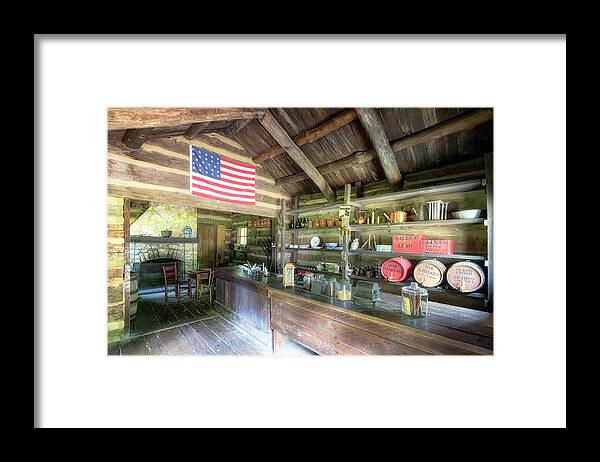 Abraham Lincoln Framed Print featuring the photograph Inside the First Berry-Lincoln Store - New Salem, Illinois by Susan Rissi Tregoning