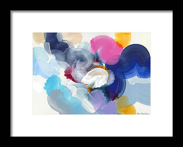 Abstract Framed Print featuring the painting Inside This World by Claire Desjardins