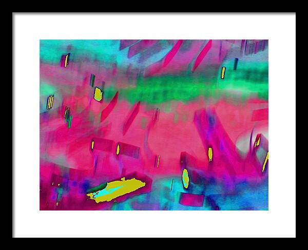 Abstract Framed Print featuring the digital art Inspired by Chagall by T Oliver
