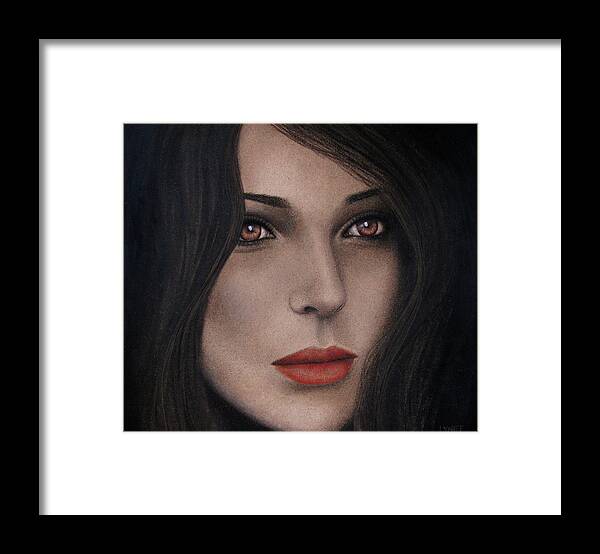 Intensity Framed Print featuring the painting Intensity by Lynet McDonald