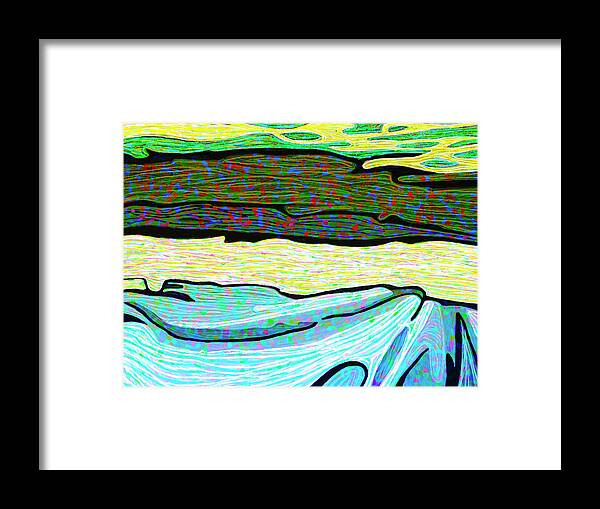 Ocean Waves Framed Print featuring the digital art Intermittent Flow by Rod Whyte