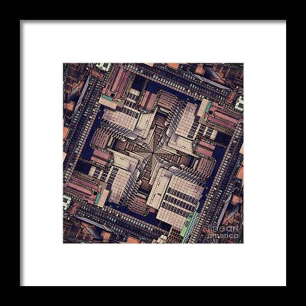 Collage Framed Print featuring the digital art Into the City by Phil Perkins