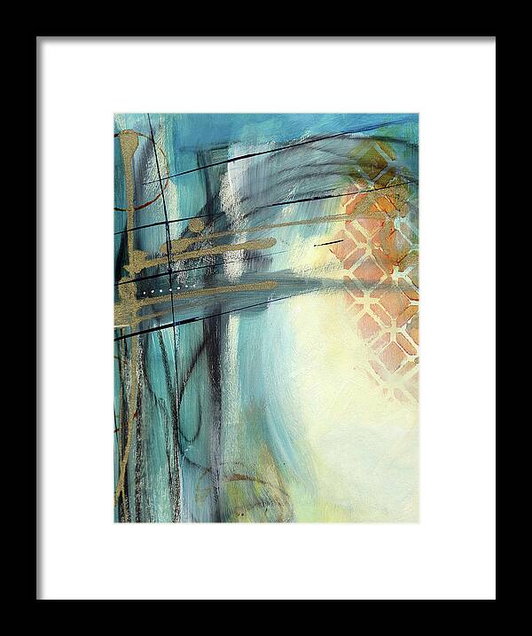 Abstract Framed Print featuring the painting Into the Light 1 by Diane Maley