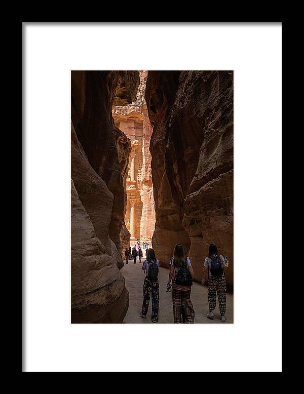  Petra Framed Print featuring the photograph Into the Light by Dubi Roman