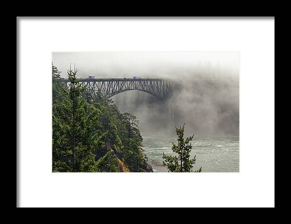 Deception Pass Framed Print featuring the photograph Into The Mist by Michael Rauwolf