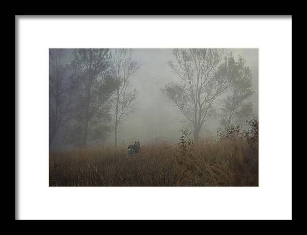 Fog Framed Print featuring the digital art Into the Mist by Nicole Wilde