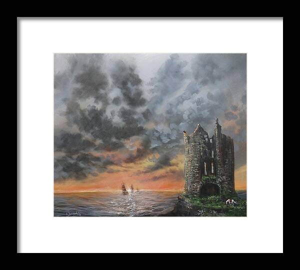 Scotland Framed Print featuring the painting Into the Sun by Tom Shropshire