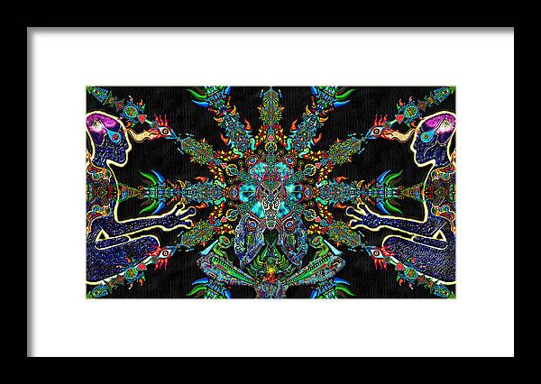 Starseeds Framed Print featuring the digital art Into the Unknown by Myztico Campo