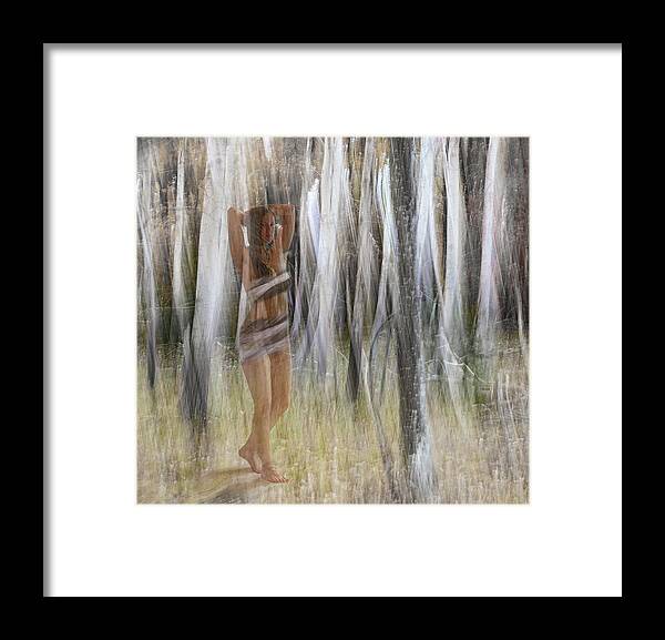 Model Framed Print featuring the photograph Into the woods by Roni Chastain