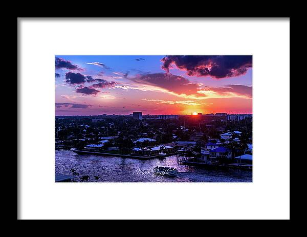 Sunset Framed Print featuring the photograph Intracoastal Sunset by Mark Joseph