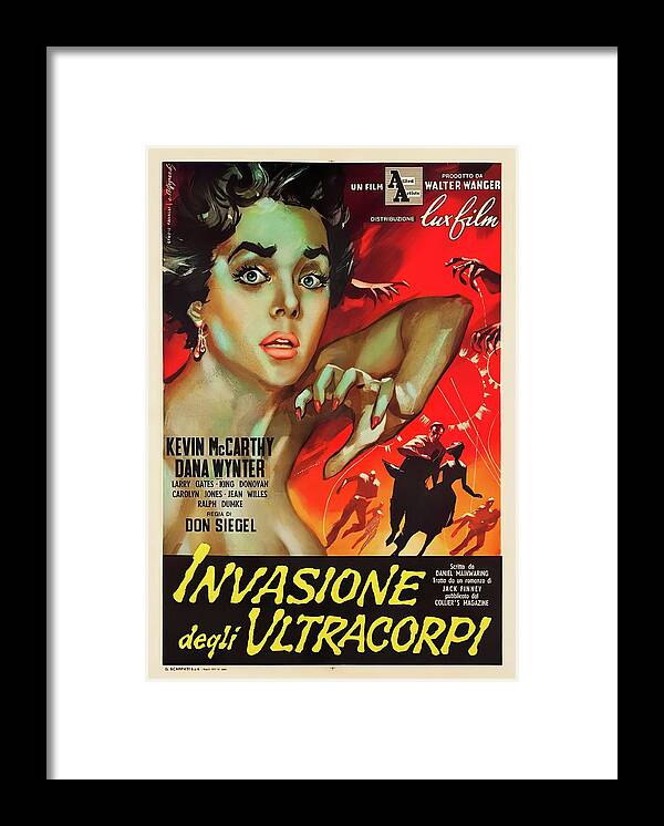 Invasion Framed Print featuring the mixed media ''Invasion of the Body Snatchers'', 1956 by Movie World Posters