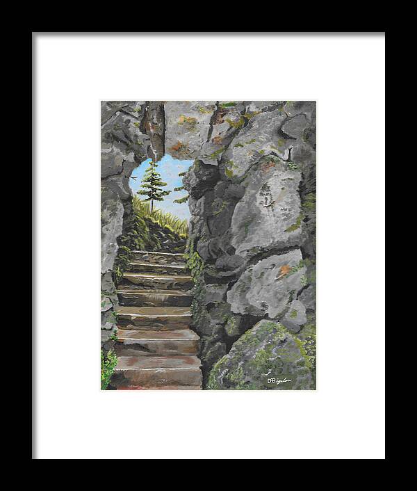 Ireland Framed Print featuring the painting Irish Stairs by David Bigelow