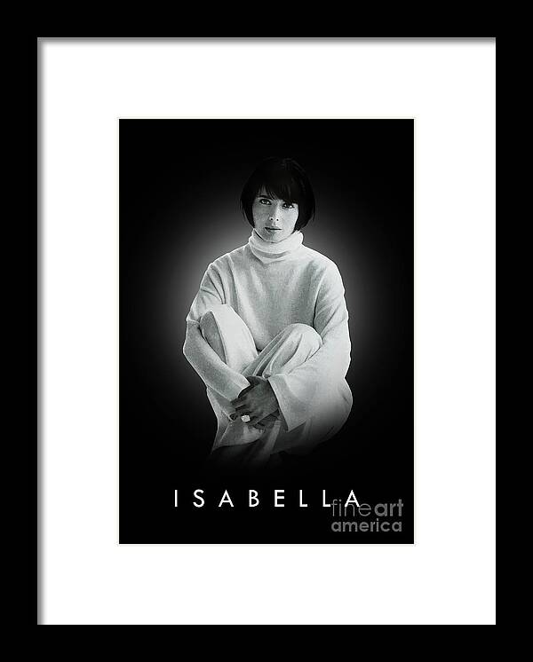 Isabella Rossellini Framed Print featuring the digital art Isabella Rossellini by Bo Kev