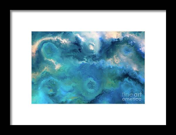 Blue Framed Print featuring the painting Isaiah 43 19. A New Thing. by Mark Lawrence