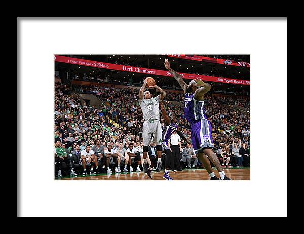 Nba Pro Basketball Framed Print featuring the photograph Isaiah Thomas and Demarcus Cousins by Brian Babineau