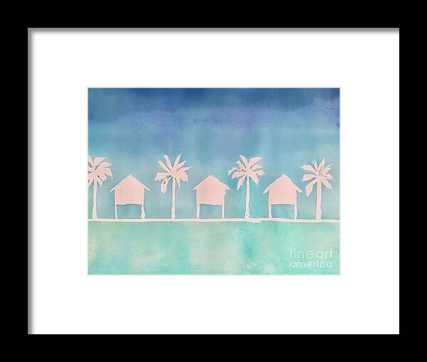 Watercolor Framed Print featuring the photograph Island Dream by Liana Yarckin