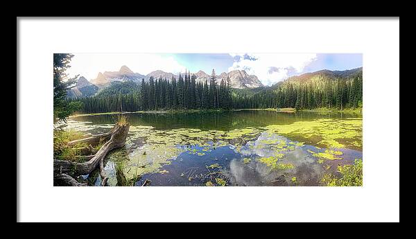Mountains Framed Print featuring the photograph Island lake by Thomas Nay