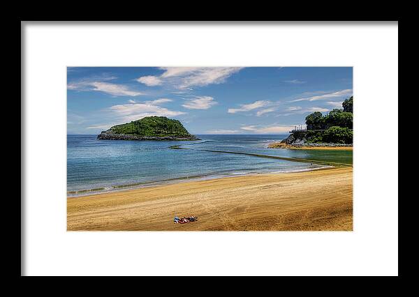 Island Framed Print featuring the photograph Island on a leash by Micah Offman