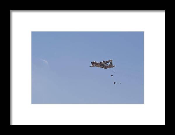 C-130 Hercules Framed Print featuring the photograph Israel Military Undertakes 'Efrat' Exercise In Golan Heights by Ilia Yefimovich