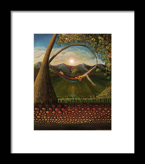 Pop Surrealism Framed Print featuring the painting It Feels Like Summer by Mindy Huntress