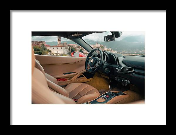 Ferrari Framed Print featuring the photograph Italia by David Whitaker Visuals