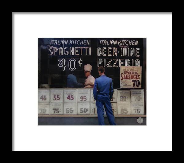 50's Framed Print featuring the photograph Italian Restarant by Jim Signorelli